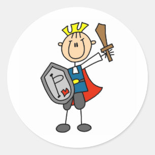 Prince Charming With Sword And Shield Sticker