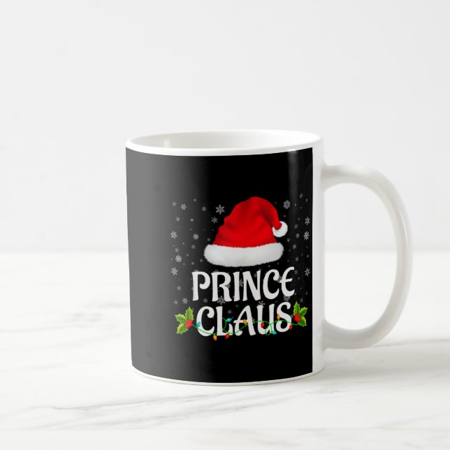 Prince Claus Christmas Lights Santa Pajama Family  Coffee Mug (Right)