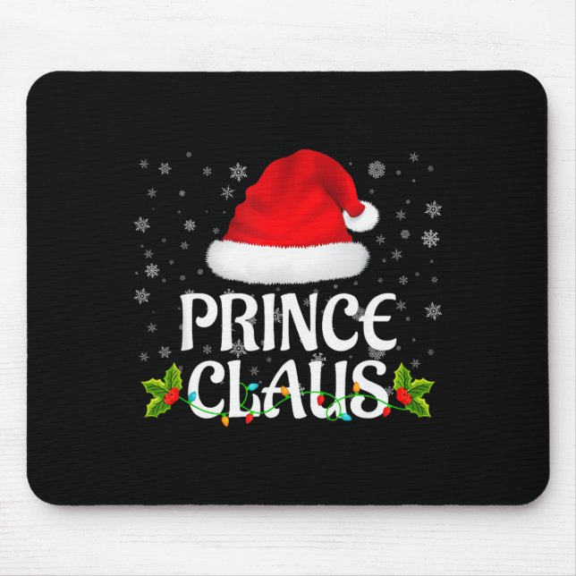Prince Claus Christmas Lights Santa Pajama Family  Mouse Mat (Front)