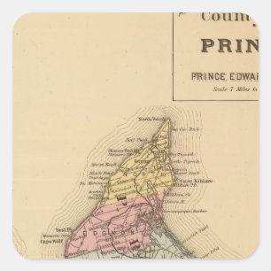 Prince Co, PEI Square Sticker