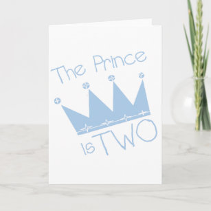 Prince Crown 2nd Birthday tshirts and Gifts Card