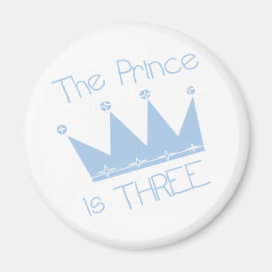 Prince Crown 3rd Birthday Tshirts and Gifts Magnet
