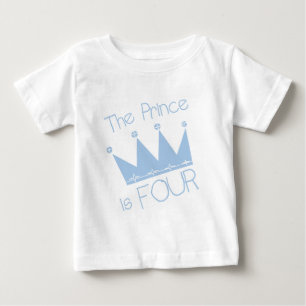 Prince Crown 4th Birthday Tshirts and Gifts
