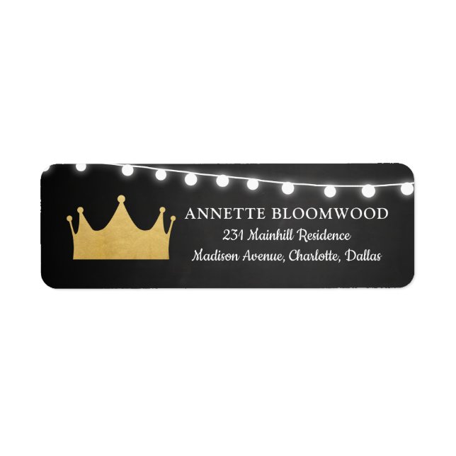 Prince Crown | Baby Shower Gold Foil | Chalkboard (Front)