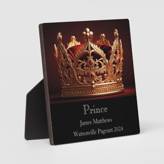 Prince Crown Pageant Plaque (Front)
