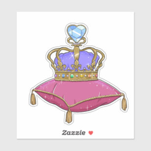 Prince Crown with diamond illustration sticker