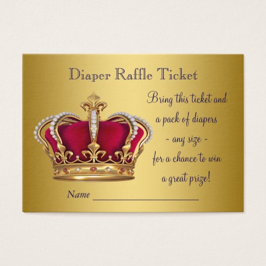 Prince Diaper Raffle Tickets