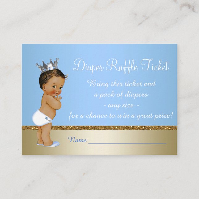 Prince Diaper Raffle Tickets Enclosure Card (Front)
