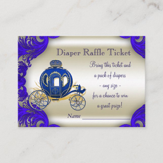 Prince Diaper Raffle Tickets Enclosure Card (Front)