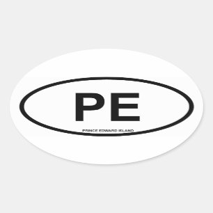 Prince Edward Iskand "PE" Oval Sticker