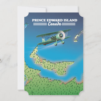 Prince Edward Island, Canada map. Invitation