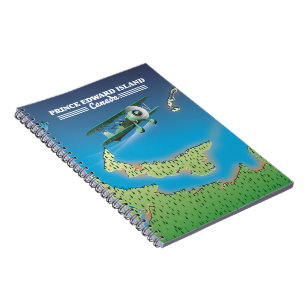 Prince Edward Island, Canada map. Notebook