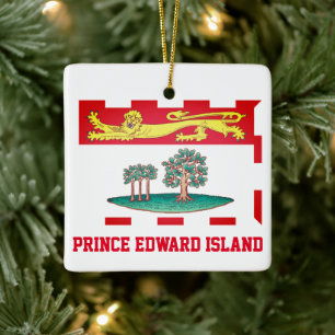 Prince Edward Island Flag Ceramic Ornament
