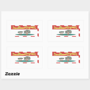 Prince Edward Island Flags Graphic Rectangular Sticker