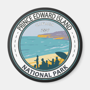 Prince Edward Island National Park Beach Badge Magnet