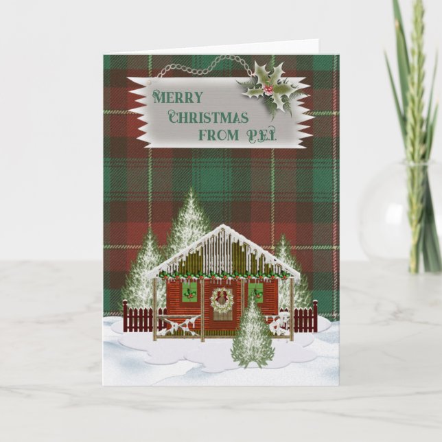 Prince Edward Island Original Provincial Tartan Holiday Card (Front)