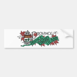Prince Edward Island Vintage Coat of Arms Drawing Bumper Sticker