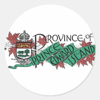 Prince Edward Island Vintage Coat of Arms Drawing Classic Round Sticker