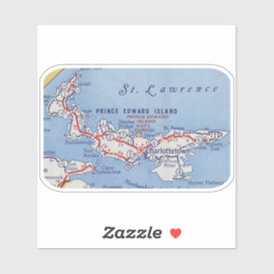 Prince Edward Island Vintage Map