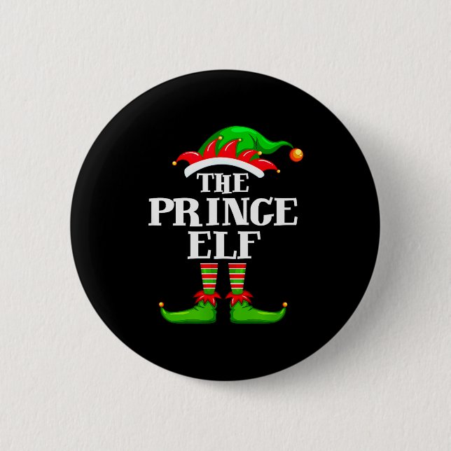 Prince Elf Matching Family Group Christmas Party P 6 Cm Round Badge (Front)