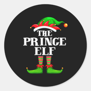 Prince Elf Matching Family Group Christmas Party P Classic Round Sticker