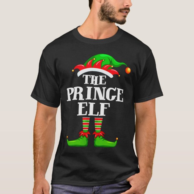 Prince Elf Matching Family Group Christmas Party P T-Shirt (Front)