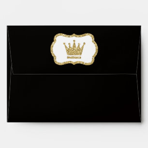 Prince Envelope in Black and Faux Gold