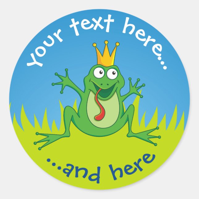 Prince Frog Classic Round Sticker (Front)