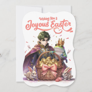 Prince, Frog King and Golden Eggs Easter Card
