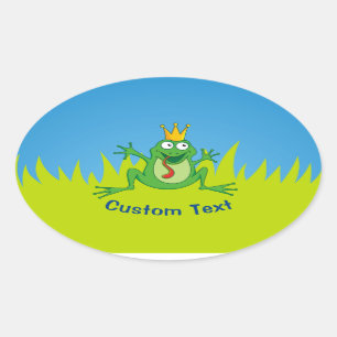 Prince Frog Oval Sticker