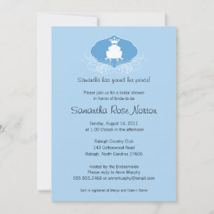 Prince Frog Themed Bridal Shower Invitation
