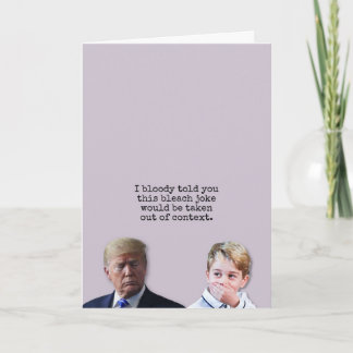 Prince George and Donald Trump card