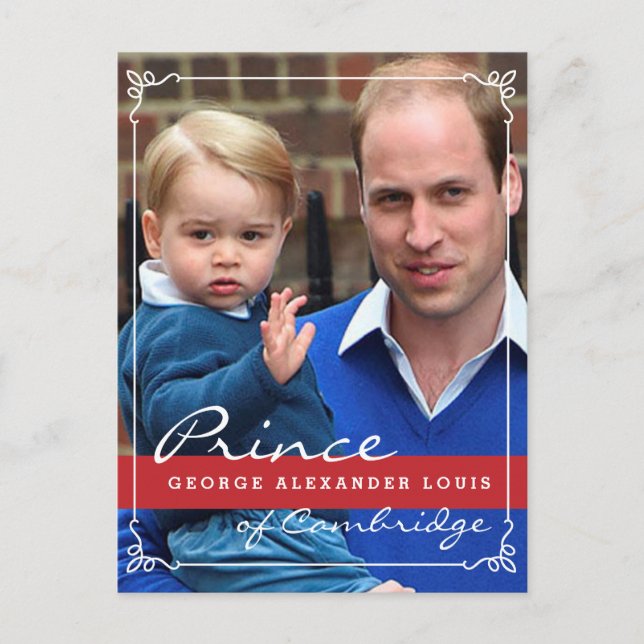Prince George and Prince William Postcard (Front)