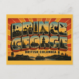 Prince George BC Northern Capital Postcard