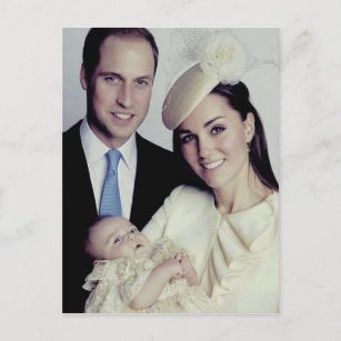 Prince George christening closeup Oct 2013 Postcard
