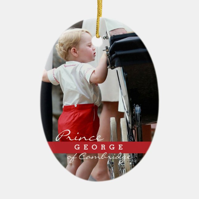 Prince George of Cambridge Ceramic Tree Decoration (Front)