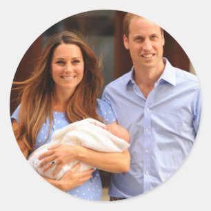 Prince George Royal Baby Classic Round Sticker