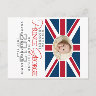 Prince George - William & Kate Postcard