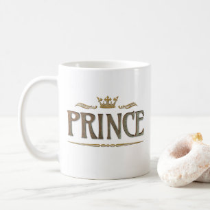 PRINCE - Grand Mediaeval Royal Crown Lettering Coffee Mug