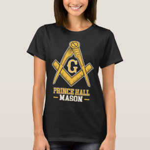 Prince Hall Mason Square and Compasses G Symbol Fr T-Shirt
