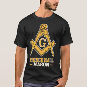 Prince Hall Mason Square and Compasses G Symbol Fr T-Shirt