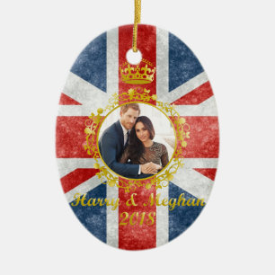 Prince Harry and Meghan Markle Ceramic Tree Decoration