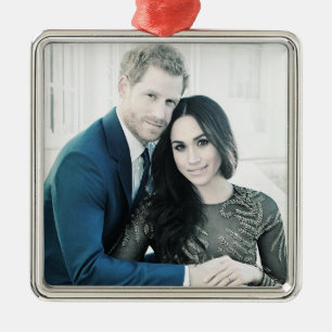 Prince Harry engagement portrait stylised Metal Tree Decoration