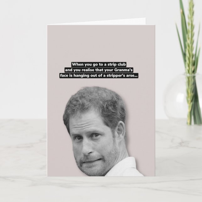 Prince Harry Greeting card (Front)