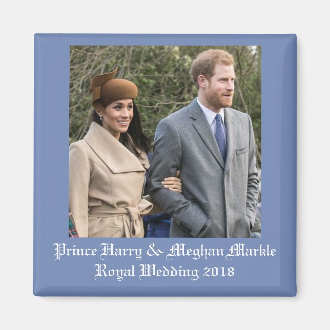 Prince Harry & Meghan Markle Royal Wedding 2018 Magnet (Front)