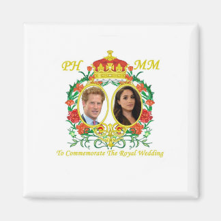 PRINCE HARRY WEDDING CREST MAGNET