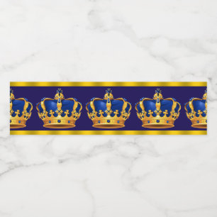 Prince King Crown Water Bottle Labels