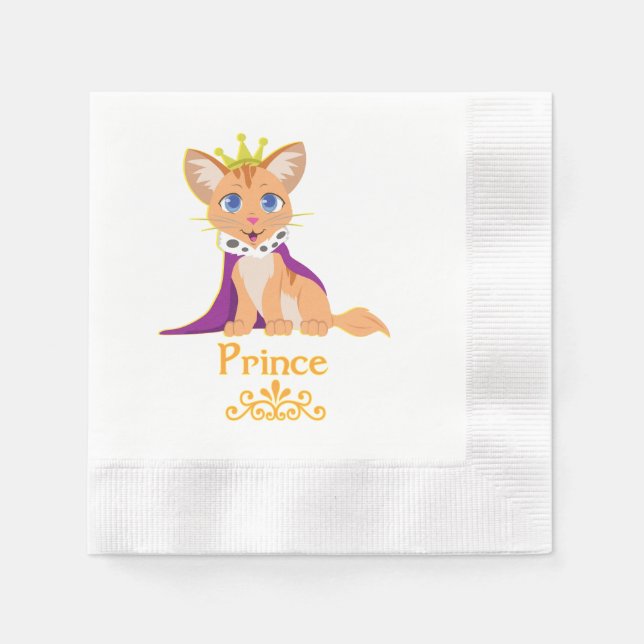 Prince Kitten Napkin (Front)