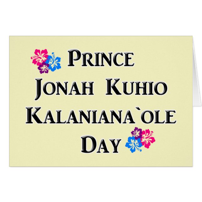 Prince Kūhiō Day (Hawaii) (Front Horizontal)