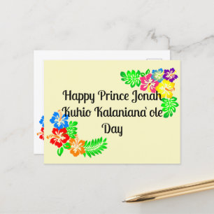 Prince Kūhiō Day (Hawaii) Postcard